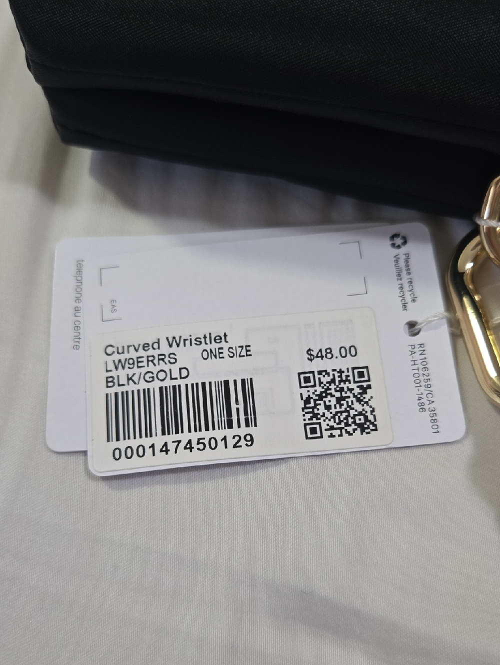 lululemon black clutch with gold logo disc - Picture 7 of 11